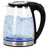 Panana Wasserkocher Glas, BPA Frei, 1,8 L, 1800W, Kettle mit...