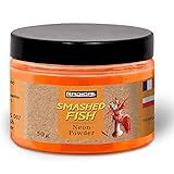 Radical Qualitäts Smashed Fish Neon Powder Zubehör für Boilies und Karpfen Angelköder, Rot, 50g