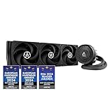ARCTIC Liquid Freezer III 360 - Wasserkühlung PC, AIO CPU Wasserkühler, Intel & AMD, effiziente PWM-gesteuerte Pumpe, Lüfter: 200–1800 RPM, LGA1851 und LGA1700 Contact Frame - Schwarz