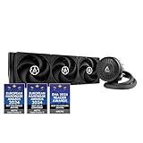 ARCTIC Liquid Freezer III 360 - Wasserkühlung PC, AIO CPU Wasserkühler, Intel & AMD, effiziente PWM-gesteuerte Pumpe, Lüfter: 200–1800 RPM, LGA1851 und LGA1700 Contact Frame - Schwarz