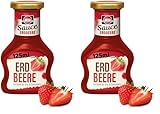 Schwartau Dessert Sauce Erdbeere, zum Verfeinern von Desserts und Eis, 125ml (Packung mit 2)