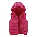 Kinder Steppweste Ärmellos Weste Leichte Jungen Mädchen Winter Warm Gefütterte Jacke Hoodie Sportweste Übeergangsweste Softshell Weste Reißverschluss Wintermantel Reitweste Dünne Wintermantel (130)