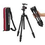 Manfrotto Befree Advanced AS, Kamerastativ, Drehverschluss, kompatibel mit Arca-Swiss, tragbares, kompaktes Reisestativ-Set, Kugelkopf, Carbon-Stativ für DSLR, spiegellose Kameras, Kamerazubehör
