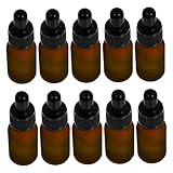 SOIMISS 10 Stück Teiliges Braunglas Pipettenflaschen Tropfgenaue Dosierflaschen für Ätherische Öle Aromatherapie Reise und Aufbewahrung Bruchsicher Langlebig und Praktisch