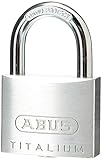 ABUS Vorhängeschloss Titalium 64TI/40 - Kellerschloss mit Schlosskörper aus Spezial-Aluminium - gehärteter Stahlbügel - ABUS-Sicherheitslevel 5