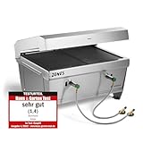 BURNHARD Camping Gasgrill Jones Edelstahl Klappgrill mit...