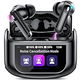 Thunelec Touchscreen Bluetooth Kopfhörer, In Ear Kopfhörer Kabellos Bluetooth 5.4 mit ANC+ENC Noise Cancelling Mic, 48Std Immersiver Tiefer Bass Earbuds mit 5 EQ-Modi, IP7 Wasserdicht Ohrhörer, USB-C
