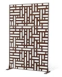 VEVOR Paravent, 91x50,8x191 cm, Sichtschutzwände & -paneele für den Außenbereich, freistehende Trennwand mit Ständer, dekorativer Garten-Sichtschutz für Balkon, Terrasse, Innenbereich, Braun