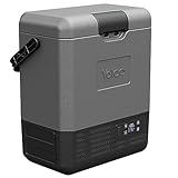 Yolco ET8 Carbon Kühlbox Kühlschrank Gefrierbox Mini tragbare Elektrische Kühlbox mit Kompressor 12/24V DC für Auto, LKW, Boot und Steckdose mit USB-Anschluss, -20℃