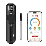 DOQAUS Fleischthermometer Kabellos, 150m Bluetooth 5.3 Grillthermometer, Genauigkeit ±0,5 °C, Dual-Zone-Sonde (-10 °C ~ 300 °C), IP67 wasserdicht, Typ-C-Schnellladung, für Grill, Backofen, Fleisch