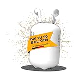 Magnum Ballongas [für 50 Luftballons]– Helium Balloon Gas für bis zu [50 Luftballons] – Ballongas - Helium Gasflasche klein inklusive STAHLMANN Informationsblatt