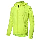 Fahrrad Jacken Herren Wasserabweisend Atmungsaktiv Fahrradjacke Herren Sommer Abnehmbar Mountainbike Jacket Reflektierend Radjacke Herren Für Radfahren,Joggen Wandern Laufjacke(Size:2XL,Color:grün)