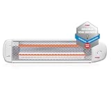 reer EasyHeat Wickeltisch-Wärmestrahler | Wand-Heizstrahler für den Wickeltisch | Wärmelampe fürs Baby | Baby Erstausstattung | 230V/500W | Weiß