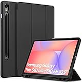 EasyAcc Hülle für Samsung Galaxy Tab S10 Lite/ S10 FE 10.9' 2025/ S9 FE 10.9' /S9 11 Zoll mit S Pen Halter - Ultra Dünn mit Standfunktion Slim PU Leder Schutzhülle, Schwarz