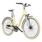 ADO E-Bike Air 28 Elektrofahrrad,Pedelec Riemenantrieb,28 Zoll, 1 Gang, Heckmotor, 345,00 Wh Akku, ebike Damen/Herren, 36V 250W Bürstenloser Motor,Gelb