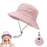 ZesNxj Schnell Trocknend Wanderhut Damen, Tragba Sonnenhut Damen Faltbar, Mode Sonnenhut Damen Für Strand, Schwimmbad, Park, Camping, Picknick, Wandern, Reisen