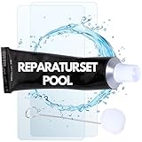 Amapool PVC-Pool Reparaturset Unterwasser 4-teilig I Unterwasserkleber I Unterwasserreparatur-Set I für trockene und nasse Flächen I Poolflicken Set I Swimmingpool Reparatur