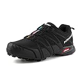 Hitmars Trailrunning Schuhe Traillaufschuhe Herren Damen Wanderschuhe Leicht Atmungsaktiv Trail Running Schuhe Trekking Turnschuhe Outdoor Laufschuhe Schwarz EU 43