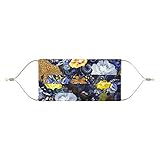 Codello Damen Mund und Nasenschutz | Gesichtsmaske | Mund und Nasenmaske | Mundschutz | Cover Up | aus reiner Seide in Blau