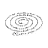 ZCSOWE Halskette Damen Silber 925 55cm ohne Anhänger Feine Silberkette