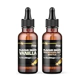 Flavour Drops zuckerfrei Set 2x 50 ml - Macadamia Nut Brittle & Vanille - Geschmacks Tropfen OHNE KALORIEN zum Süßen mit Pipette - vegan - Für Naturjoghurt, Porridge oder Quark