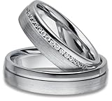 Kolibri Rings Silber Paarpreis Eheringe Rhodiniert 15 Zirkonia Steine Trauringe Partnerringe Freundschaftsringe - Gravur und Etui