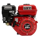 sulckcys 212CC 4-Takt Benzinmotor Standmotor, 7.5HP Stromerzeuger Notstromaggregat, Luftbetriebene Kühlung Benzin Motor Seilzugstart für Wasserpumpen, Rüttler, Generatoren