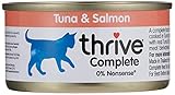 12x75g Thrive Complete Feuchtnahrung Katzenfutter (Thunfisch und Lachs)