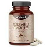 Mönchspfeffer + Yamswurzel Kapseln 120 Stück | mit Biotin, Vitamin B6 und Thiamin | frei von Zusatzstoffen und 100% vegan | kann einen normalen Energiestoffwechsel unterstützen | vom Achterhof