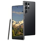 Maustron L24 Ultra 5G Smartphone Ohne Vertrag, Android 14 8GB+256GB Handy, 7,3 Zoll HD Display, Dual SIM, 108MP+64MP Kamera, 7000mAh Akku, Eingebauter Stift, Entsperrtes Mobiltelefon（Black）