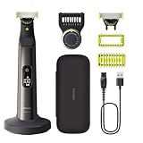 Philips OneBlade Pro 360 Authentisch Face & Body Elektrischer Bartschneider, Rasierer und Bodygroomer, 2x 360 Klingen, 1x Kamm mit 14 Längen, 1x Body Kit, 1x Ladestation, 1x Reiseetui, QP6652/30