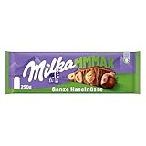 Milka MMMAX Ganze Haselnüsse – Aplenmilch-Schokolade mit knackigen Haselnüssen – 250g