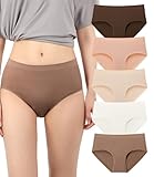 BAMBOO COOL Unterhosen Damen Slips Unterwäsche Bequeme Frauen Shlüpfer mit Mittleren Taillen 5er Pack