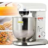 XCSCUK Kommerzieller Standmixer, 10 l Haushalts-Backmixer, 10 l Küchenmixer, für Konditorei, Dessertladen (White)