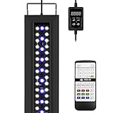 NICREW RGB+W Aquarium LED Beleuchtung, Anpassbare 24/7 Modus Aquarium Lampe mit Timer, für Pflanzenwuchs und Süßwasser-Aquarien, Mehrere Wettermodus