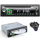 9-24V Autoradio mit CD DVD Player und Bluetooth Freisprecheinrichtung,1DIN Autoradio 7 Farben MP3 Player RDS/FM/AM Radio mit 2 USB SD/AUX/Lenkradfernbedienung(Mehrfarbig)