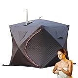 VNATWGOO Outdoor-Saunakabine, 180x180x210cm Tragbares Saunazelt für Zuhause, Innen- & Außenbereich