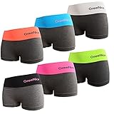 Junione 6er Pack Damen Hotpants aus Microfaser Panty Dessous Unterhose (as3, Numeric, jaspo_l, l_l, 6er Pack, 42-44)