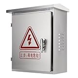 Edelstahl-Schaltschrank, Projektkasten For Den Außenbereich, Wasserdichter Metall-Schließkasten, Wandmontiertes Elektroprojekt For Die Baustelle Eines Fabrikhotels(60x25x80cm)