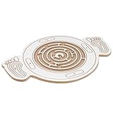 GUGI Balance Board aus Holz (62x35x8 cm) – Wackelbrett mit Kugelspiel – Balancierbrett für Kinder zur Förderung von Gleichgewicht & Koordination – Labyrinth-Edition
