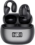 Relxhome [2024 NEU Open Ear Kopfhörer Bluetooth 5.3, HiFi Sport Kopfhörer mit 4 Mic, Reduzierung des Anrufrauschens, Open Ear kabellose Earbuds, 40 Stunden Laufzeit, Kabelloses Laden