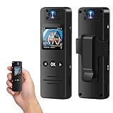 NinjaCam Body cam Körperkamera, 1080P HD & 120° Weitwinkel Mini Kamera, Sport Kamera, Mini Actioncam, Nachtsicht & Bewegungserkennung, Fahrradkamera, Nachtsichtkamera mit 180° Drehbarem Objektiv