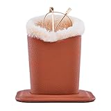 Demsyeq Augenglashalter – mit Plüsch gefütterter Brillenhalter-Ständer | kratzfester PU-Leder-Organizer, lustige Tasche für Wohnzimmer, Schlafsaal, Fitnessstudio, Nächte, Refer to