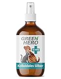 Green Hero Kolloidales Silber Spray 40 PPM 250 ml für Hunde & Katzen | Pflegendes Wundspray und Mittel gegen Juckreiz