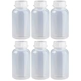 Weithalsflaschen 6 x 500ml Laborflasche Naturfarben aus LDPE inkl. Schraubverschluss, Laborflaschen, Plastikflasche, Kunststoffflasche, Plastikflaschen, Kunststoffflaschen ***