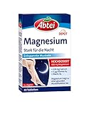 Abtei Magnesium Stark für die Nacht - für entspannte Muskeln während dem Schlaf - Hochdosiert - Glutenfrei, laktosefrei, für Vegetarier geeignet - 30 Tabletten