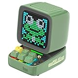 Divoom Ditoo Pixel Art LED Tragbarer Bluetooth Lautsprecher, 256 Programmierbares LED Panel mit Party Licht, Smart Digital Tischuhr, Gaming Musikbox unterstützt TF Karte & Radio