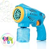 Blubbel Seifenblasenpistole, 5000/Min Seifenblasen Pistole, Automatische Seifenblasenmaschine, 150ML Seifenblasenflüssigkeit, Bazooka Bubble Gun, Geschenk für Kinder, Hochzeit, Kindergeburtstag