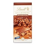 Lindt Schokolade | LES GRANDES Tafel Haselnuss Milch | 150g | Milch-Schokolade mit ganzen- und karamellisierten Nuss-Stückchen | Schokoladen-Tafel