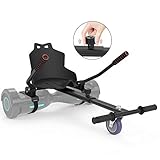 Leogreen Sitzscooter Kart Sitz, Self Balancing hovercart go Cart Hoverkart Sitz kompatibel mit 6,5-10 Zoll, Go-Kart Sitz E-Scooter Hoversitz für Kinder und Junger, Schwarz